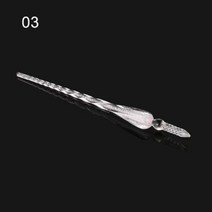 유리펜 1x 크리 에이 티브 새로운 패키지 빈티지 유리 딥 펜 홀더 서명 필링 잉크 만년필 수제, 없음, -3