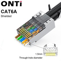 ONTi 10/50/100pcs CAT5E CAT6 플러그 RJ45 커넥터 네트워크 케이블을 통한 50U 금도금 엔드 패스 모듈러 8, 05 CAT6A Silver_03 100pcs