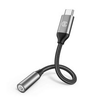 디씨네트워크 C타입 3.5mm 이어폰 변환젠더, 실버, 1개