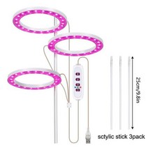 호환 LED 성장 빛 타이머와 전체 스펙트럼 식물 성장 빛 실내 식물에 대 한 USB 성장 램프 묘목 Succulents 수경, Pink light 3+LED 칩