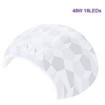 네일 램프 led uv 네일 건조기 모든 젤 폴란드어 usb 플러그 타이머 모션 센싱 매니큐어용 전문 네일 램프, 흰색 18LED
