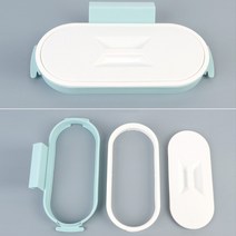 비닐봉지활용 싱크대 문틈쓰레기봉지걸이 냄새방지뚜껑 쓰레기통, 색상, 라이트블루, 라이트블루