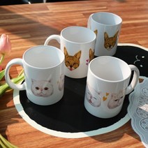 바보사랑 디자인머그컵4p 고양이들의표정3.꾸밈, 상세설명 참조