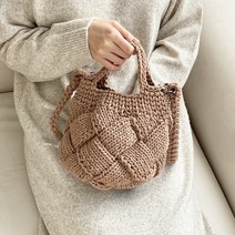 울클럽 위브 버킷백 DIY패키지 + 코바늘 10호 + 대바늘 6mm + 부자재, 505샌드베이지(실).코바늘10호.대바늘6mm.부자재