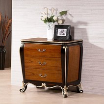 벤티 엔틱 원목 3단 서랍장, 없음