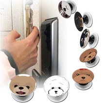 꼰대마켓 댕댕이 도어락 스마트톡 핸드 그립 톡홀더 핸드폰 스마트폰 휴대폰 거치대, 말티즈