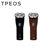 [T-PEOS] 티피오스 더맨 201N 전동 전기 면도기 (IPX6 생활방수) [러버블랙], 댄디브라운