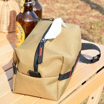 감성 소품 캠핑 휴지걸이 사각 휴지케이스 파우치 5종, 베이지