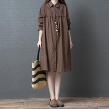 베리위시 파트 레이스 셔츠원피스 봄가을원피스 카라원피스 도트 원피스