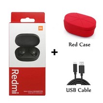 샤오미 호환 지널 샤오미 Redmi Airdots S 2 무선 이어폰 블루투스 5.0 Mi Ture 버드 2 마이크 소음 감소, 09 Add Case and Cable
