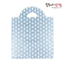 봉투야닷컴 HDPE 30호 (30x39cm) 100장 비닐쇼핑백, 레이스도트-투명