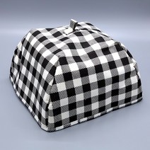 보온 밥상덮개 음식덮개 푸드커버, A.블랙체크패턴, 1개