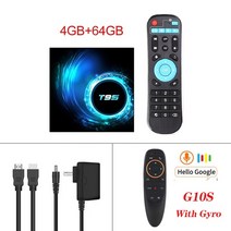 TV 셋톱 박스 스마트 수신기 OTT 최신 T95 안드로이드 10.0 음성 도우미 6K 3D 와이파이 2.4G & 5.8G 2GB 4GB RAM 16G 32G 64G 미디어 플레이, 08 4G 64G G10S_01 미국 플러그