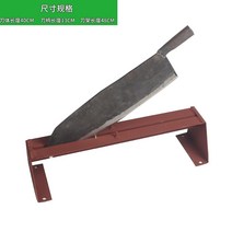 작두 손 약초 생선 단두대 홈 단두대 칼 잔디 커터 단두대 옥수수 줄기 단두대 신선한 잔디 칼 구식 단조 망간강 단두대 칼 게이트 나이프, 없음, 100mm, 아미그린
