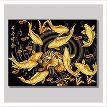 [에이블] 해바라기 diy유화그리기 돈들어오는 유화그리기 세트 40X50, 23.황금잉어