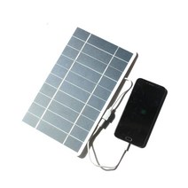 아파트태양광 태양열설치 태양열 집열판 판넬 패널 10W/8W/6W/5W 5V USB 태양 전지 패널 야외 휴대용 미니, 05 5W-black