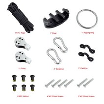 카약용품 카누용품 낚시배카약 카누 앵커 트롤리 키트 클리트 리깅 링 풀리 데크 액세서리 드롭 쉬핑, 한개옵션0