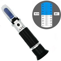 Handheld Atc Refractometer 0-90% Brix Sugar Optical Instruments Auto Fruit Sauce Meter Measuring Too, 01 without box