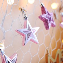 파티해오너먼트 별장식세트 6입, 핑크