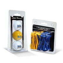 Team Golf NCAA 팀 마크 프린트 골프공 3개 & 2.75인치 규정 골프 티 50개, california-los-angeles-bruins