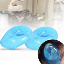 실리콘 귀마개 귀보호 염색 파마 이어캡 귀덮개 귀커버 미용실 헤어샵 헤어숍 미용재료 미용용품, 블랙, 1개