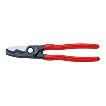 독일 KNIPEX 크니펙스 케이블컷터(단면) 전설공구 95-11-200(플라스틱코팅) 케이블캇타 구리/알루미늄케이블절단 이중컷팅엣지, 1개