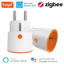 지그비 플러그 16A EU 전원 스마트 소켓 콘센트 3680W Tuya 홈 Alexa Google 음성 제어 모니터 타이밍 허브 필요, EU PLUG_4PCS