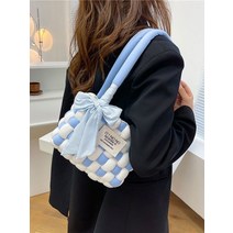 뜨개백 백 가방 수제 diy 짠 짜여진 휴대용 포터블 바둑판 구름 소재 아이슬란드 라인 여자 친구 선물 기프트