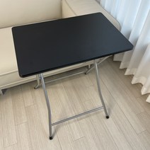 오브민 다용도 접이식 입식 사각 테이블 800 x 600mm, 블랙