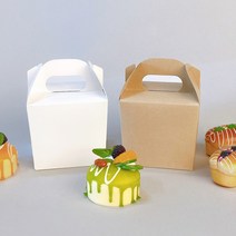기프트 선물상자 쿠키 마카롱 떡 케이크상자 손잡이상자 답례품 선물포장, 기프트 상자(화이트)