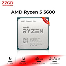 CPU 5600rg 새로운 amd ryzen 5 5600 r5 5600 3.5ghz 6, 없음