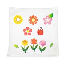 [판박이네1770]봄꽃 스텐실 손수건 만들기 (3인용), 단품