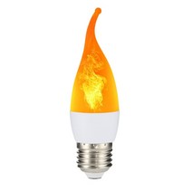 E27 LED 불꽃 램프 E14 B22 동적 효과 전구 AC110V 220V 크리에이티브, E27 Candle Tail