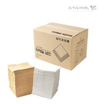 한스 칵테일냅킨 갈색 백색 1박스 3000매, 백색지