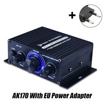 블루투스 미니 앰프 길거리공연 매장용 리시버 통기타 올인원 ak170ak270 400w 12v mini car home 증폭기 hifi power 스피커 subwoofer d, 회색