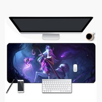 뉴타임즈 마우스 장패드 리그오브레전드 롤 LOL, 릴리아 2 + 800x300mm + 5mm