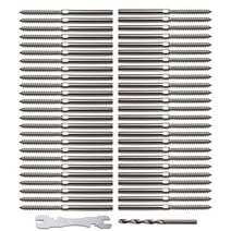 316 스테인레스 스틸 케이블 난간 하드웨어 목재 포스트 용 계단 데크, 08 50PCS