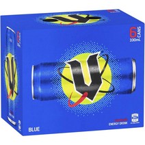 V Energy Drink Blue Guarana 호주 브이 에너지 드링크 블루 과라나 330ml 6캔 음료