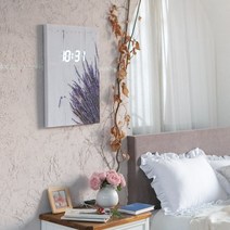 발루아 LED 시계용 액자 + 24cm 벽시계 패브릭액자 캔버스액자, 9.라벤더+ 24cm LED 벽시계