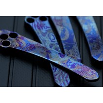 Spyderco C81 용 티타늄 다마쿠스 잉어 피쉬 포켓 클립 1 개, 한개옵션0