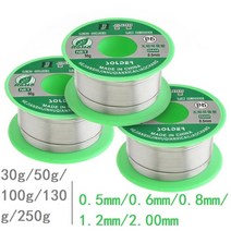 부품 자재 소모품30g-250g 0.5mm-2.0mm 99.7% Sn 0.03% Cu 환경 친화적 인 무연 로진 코어 솔더 와이어 (플, 100g 0.6mm