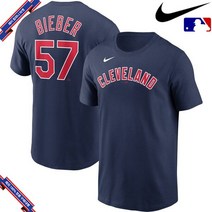 [미국정품] 나이키 MLB Shane Bieber 클리블랜드 인디언스 Name & Number Player - Red 585405