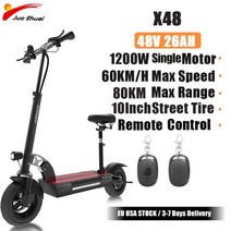 성인킥보드 60V 5600W 듀얼 모터 전기 스쿠터 50MPH Elecric 11 quot;오프로드 전자 접이식 좌석, 01 48V 1200W 26AH