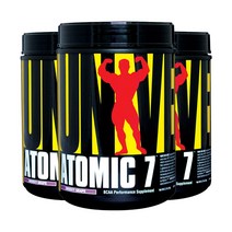 유니버셜뉴트리션 아토믹 7 BCAA 퍼포먼스 서플먼트 그루비 그레이프, 1kg, 3개