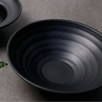 블랙 멜라민 면기 라면 그릇 대접, 토기볼 5호(DS-6604)