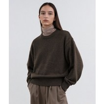 INSILENCE WOMEN 미니멀 크루넥 스웨터 BROWN Minimal Crew Neck Sweater