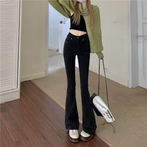 벨벳 스판 말굽 바지