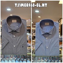 예작 [21년 NEW 신상품 특가세일] 미니 체크 반소매 일반셔츠 YJ1MBR460-BL.NY