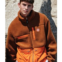 VOLCOM 캠퍼 컴포트핏 보아 플리스 자켓 카멜