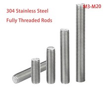 알루미늄 봉 환봉 스테인레스 스틸 전체 나사산 막대 바 스터드 나사 길이 30-80mm 와이어 M10 M12 M14 M16 M18 M20 2 개, [06] M20, [11] 80mm